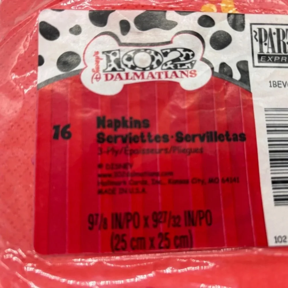 Express Red Paw Print Dog Mat with Playful Dalmatian Pups